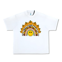 White fall smiley face groovy rainbow Urban Heavy Tee - BarkalooDesign