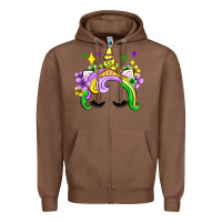 Chestnut unicorn mardi gras olivia Zipper Hoodie - OliviaCreatesArt