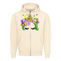 Sandshell unicorn mardi gras olivia Zipper Hoodie - OliviaCreatesArt
