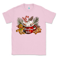 Bubblegum Pink christmas vibes hot cocoa Classic Tee - LillyAllenDesigns