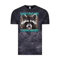 Cloud Black sweet but will throw hands Vintage Tee - Artiststas