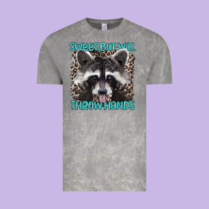 Sweet But Will Throw Hands Vintage Tee Designed By Artiststas