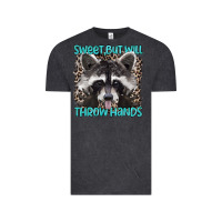 Vintage Black sweet but will throw hands Vintage Tee - Artiststas