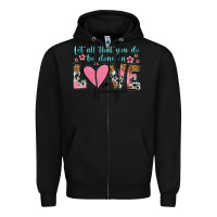 Black let all that you do be done in love Zipper Hoodie - OliviaCreatesArt