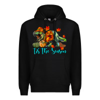 Black T- Rex Tis The Season Premium Hoodie - RanaPortraitStore