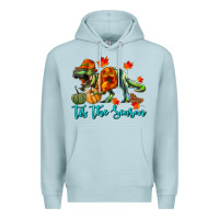 Blue Mist T- Rex Tis The Season Premium Hoodie - RanaPortraitStore
