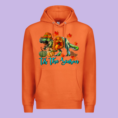 T- Rex Tis The Season Premium Hoodie Designed By Ranaportraitstore