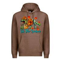 Chestnut T- Rex Tis The Season Premium Hoodie - RanaPortraitStore