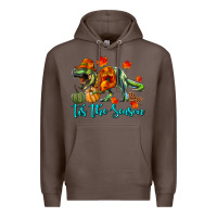 Coffee T- Rex Tis The Season Premium Hoodie - RanaPortraitStore