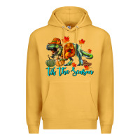 Mustard T- Rex Tis The Season Premium Hoodie - RanaPortraitStore