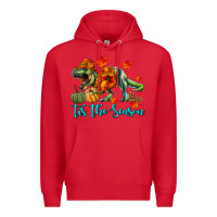 Red T- Rex Tis The Season Premium Hoodie - RanaPortraitStore