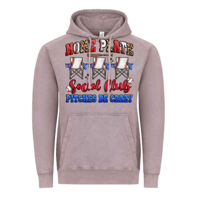 Home Plate Social Club Pitches Be Crazy Vintage Hoodie by Artiststas | Teevron