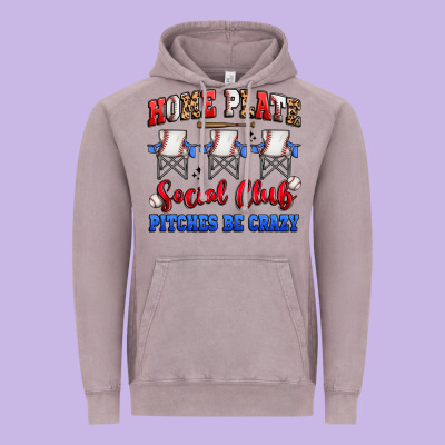 Home Plate Social Club Pitches Be Crazy Vintage Hoodie Designed By Artiststas
