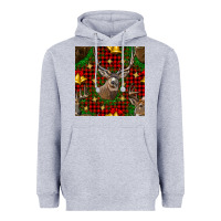 Heather Grey christmas deer and bell seamless pattern Heavyweight Hoodie - BundleAndBundleShop
