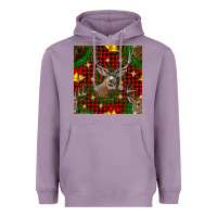 Lavender christmas deer and bell seamless pattern Heavyweight Hoodie - BundleAndBundleShop