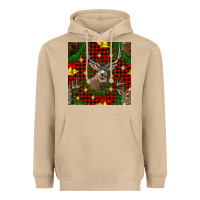 Mushroom christmas deer and bell seamless pattern Heavyweight Hoodie - BundleAndBundleShop