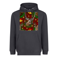 Smoke christmas deer and bell seamless pattern Heavyweight Hoodie - BundleAndBundleShop