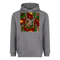 Storm christmas deer and bell seamless pattern Heavyweight Hoodie - BundleAndBundleShop