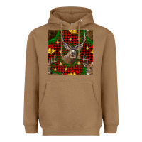Toasted Coconut christmas deer and bell seamless pattern Heavyweight Hoodie - BundleAndBundleShop