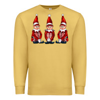Antique Gold Christmas Elfs Premium Sweatshirt - FaDigitalArtStudio