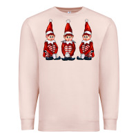 Pale Pink Christmas Elfs Premium Sweatshirt - FaDigitalArtStudio