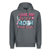 Rock I love you to the moon and back Valentine's Day Premium Hoodie - FaDigitalArtStudio