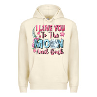 Sandshell I love you to the moon and back Valentine's Day Premium Hoodie - FaDigitalArtStudio
