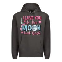 Smoke I love you to the moon and back Valentine's Day Premium Hoodie - FaDigitalArtStudio