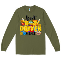 Army Green best bus driver ever Long Sleeve Tee - NancyCooperArtShop