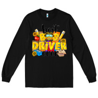 Black best bus driver ever Long Sleeve Tee - NancyCooperArtShop