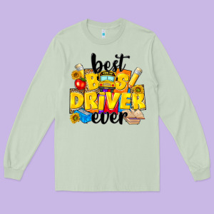 Best Bus Driver Ever Long Sleeve Tee Designed By Nancycooperartshop