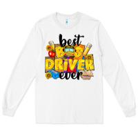 White best bus driver ever Long Sleeve Tee - NancyCooperArtShop