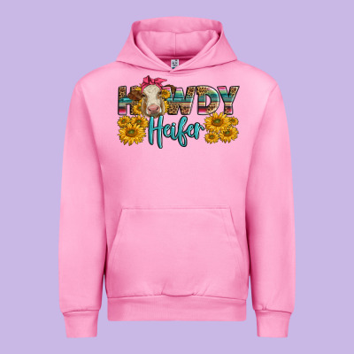 Western Howdy Heifer With Charolais Cow Urban Hoodie Designed By Lillyallendesigns