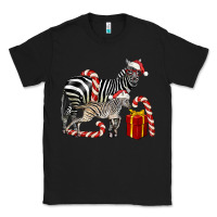 Black Christmas Zebra Baby And Mama Classic Tee - LillyAllenDesigns