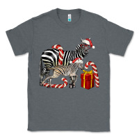 Charcoal Heather Christmas Zebra Baby And Mama Classic Tee - LillyAllenDesigns