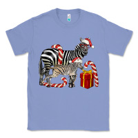 Colony Blue Christmas Zebra Baby And Mama Classic Tee - LillyAllenDesigns