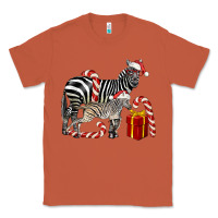Copper Christmas Zebra Baby And Mama Classic Tee - LillyAllenDesigns