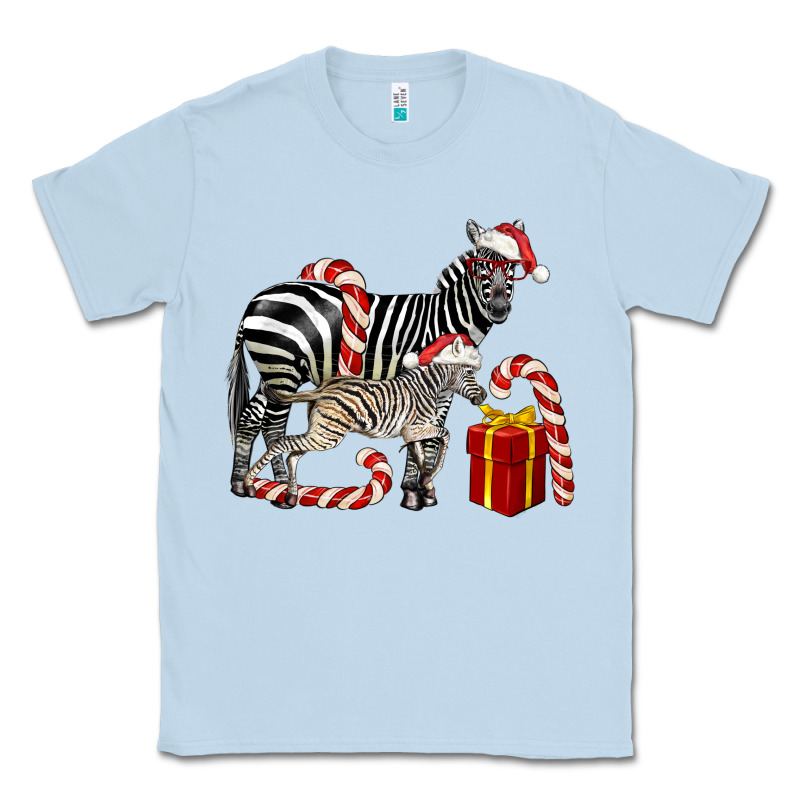 Christmas Zebra Baby And Mama Classic Tee by LillyAllenDesigns | Teevron