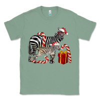 Sage Christmas Zebra Baby And Mama Classic Tee - LillyAllenDesigns