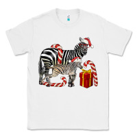 White Christmas Zebra Baby And Mama Classic Tee - LillyAllenDesigns
