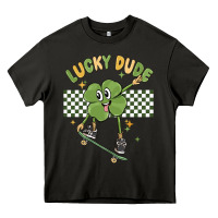 Asphalt lucky dude Heavy Core Tee - MaliasSmallBusiness