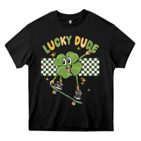 Black lucky dude Heavy Core Tee - MaliasSmallBusiness