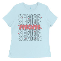 Baby Blue mom senior Ladies Tee - MaliasSmallBusiness