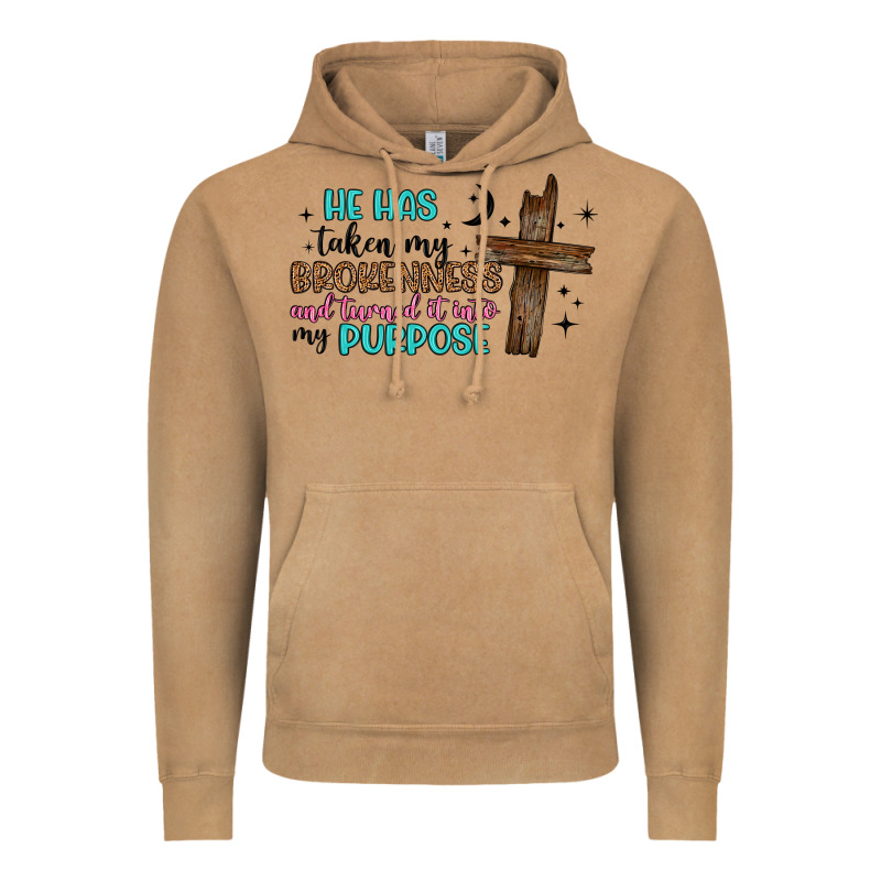He Has Taken My Brokenness And Turned It Into My P Vintage Hoodie by Artiststas | Teevron