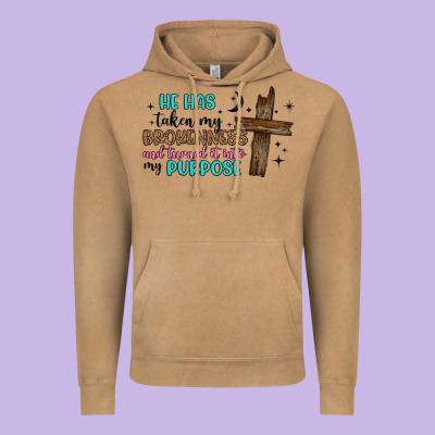 He Has Taken My Brokenness And Turned It Into My P Vintage Hoodie Designed By Artiststas