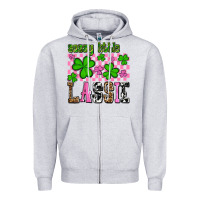 Heather Grey St. Patrick's Day Sassy little lassie Zipper Hoodie - OliviaCreatesArt