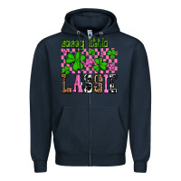 Navy St. Patrick's Day Sassy little lassie Zipper Hoodie - OliviaCreatesArt