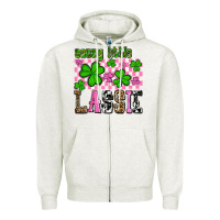 Oatmeal Heather St. Patrick's Day Sassy little lassie Zipper Hoodie - OliviaCreatesArt
