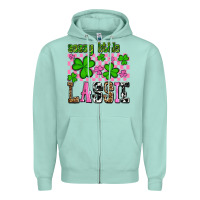 Seafoam St. Patrick's Day Sassy little lassie Zipper Hoodie - OliviaCreatesArt