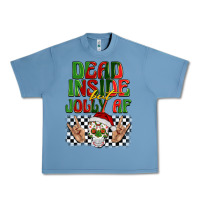 Pebble Blue dead inside but jolly af Urban Heavy Tee - BarkalooDesign